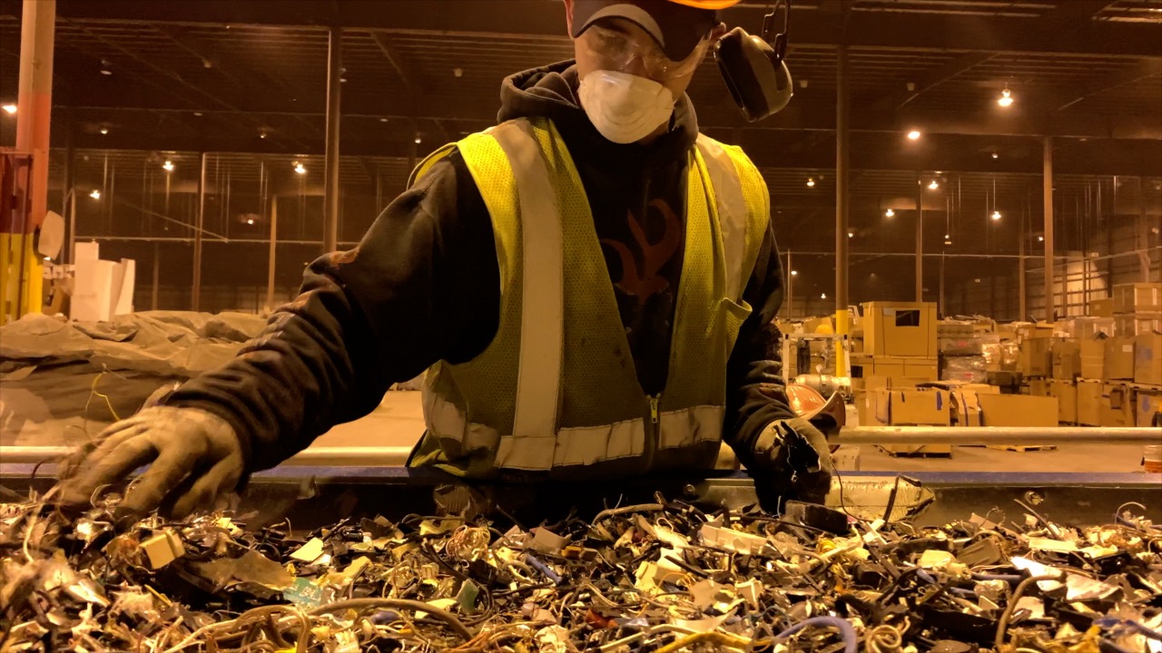 Shredder Cam Illuminates Electronics Recycling Process